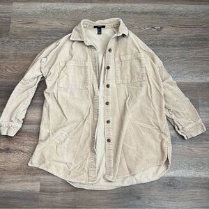 Forever 21 Women’s Tan Corduroy Jacket Size Dmall